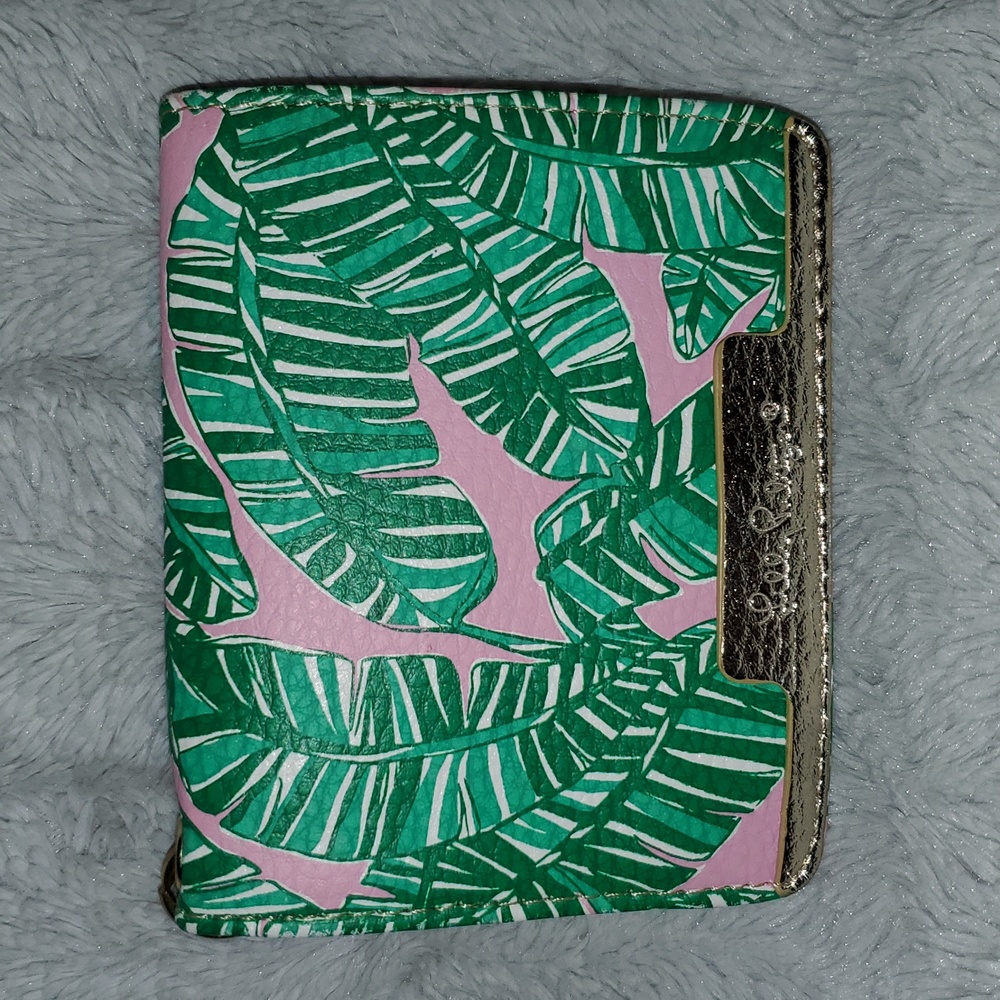 Lilly Pulitzer Snap Card Case Wallet in Let's Go Bananas Palm Print